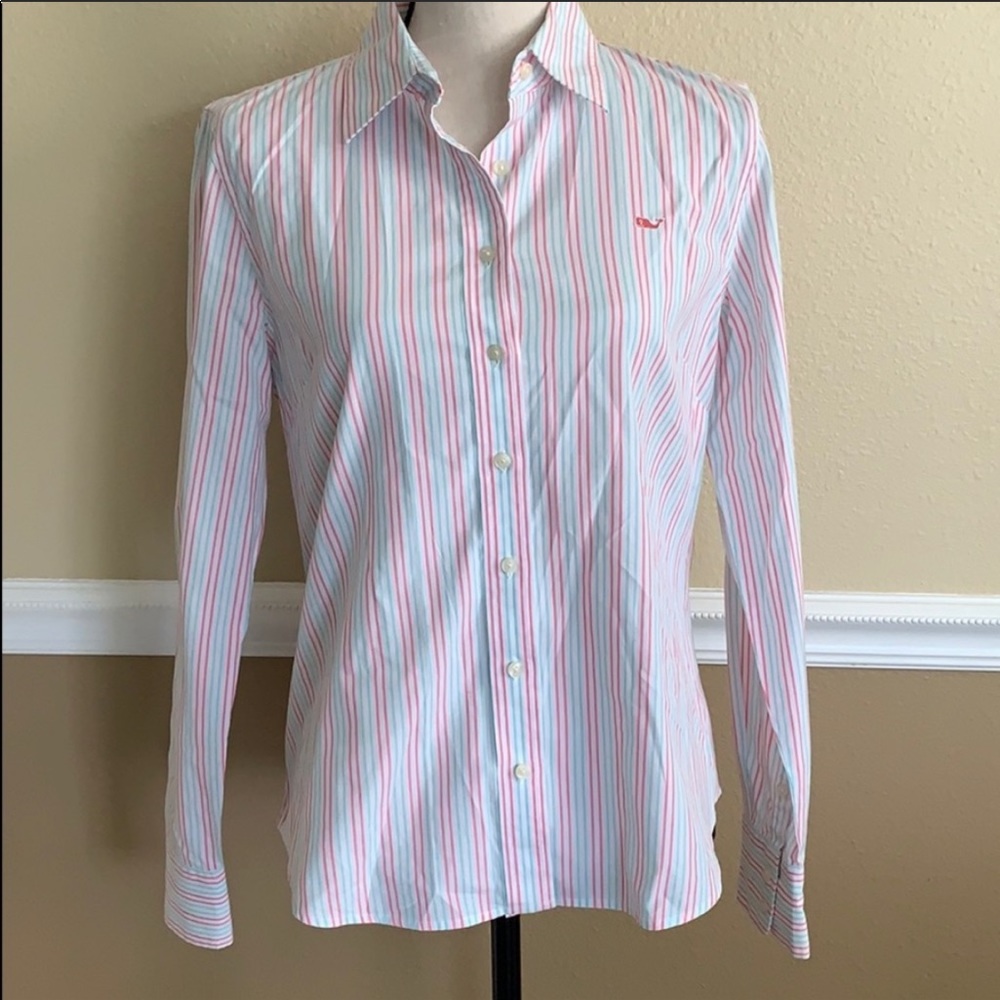 Vineyard vines striped button down polo